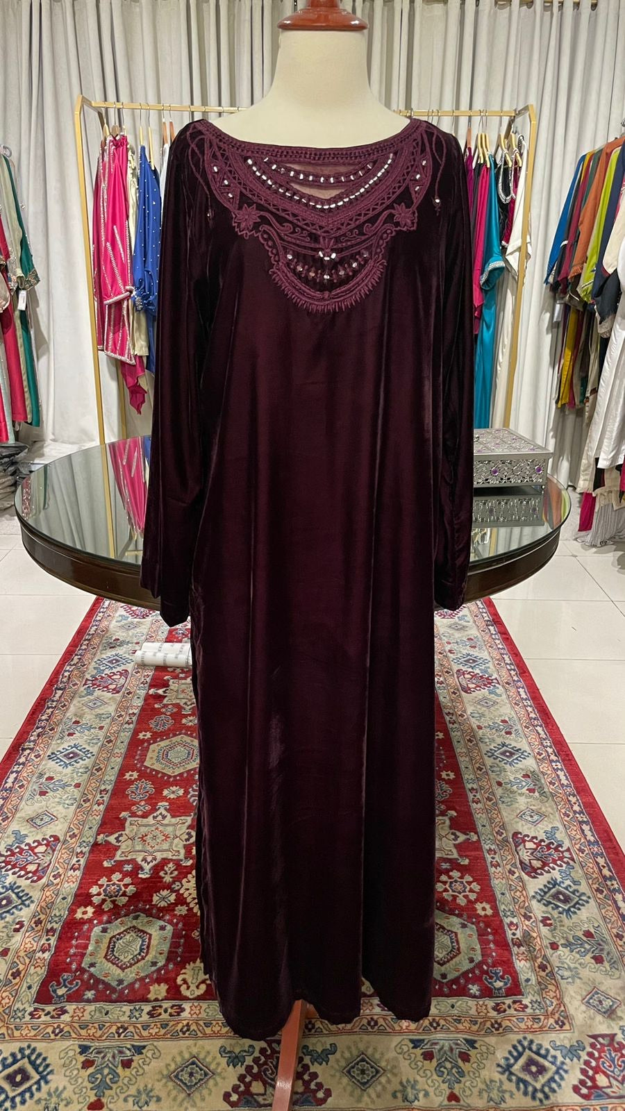TS25-LP10 PLUM VELVET SHIRT & PANTS