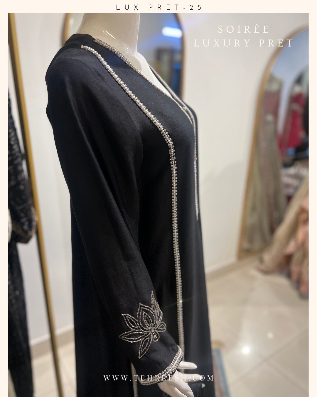 LP03-25 DUSKY Hand Embelished long shirt with Pants
