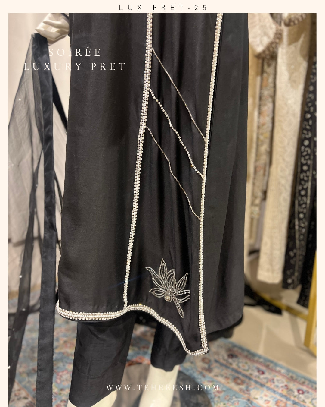 LP03-25 DUSKY Hand Embelished long shirt with Pants