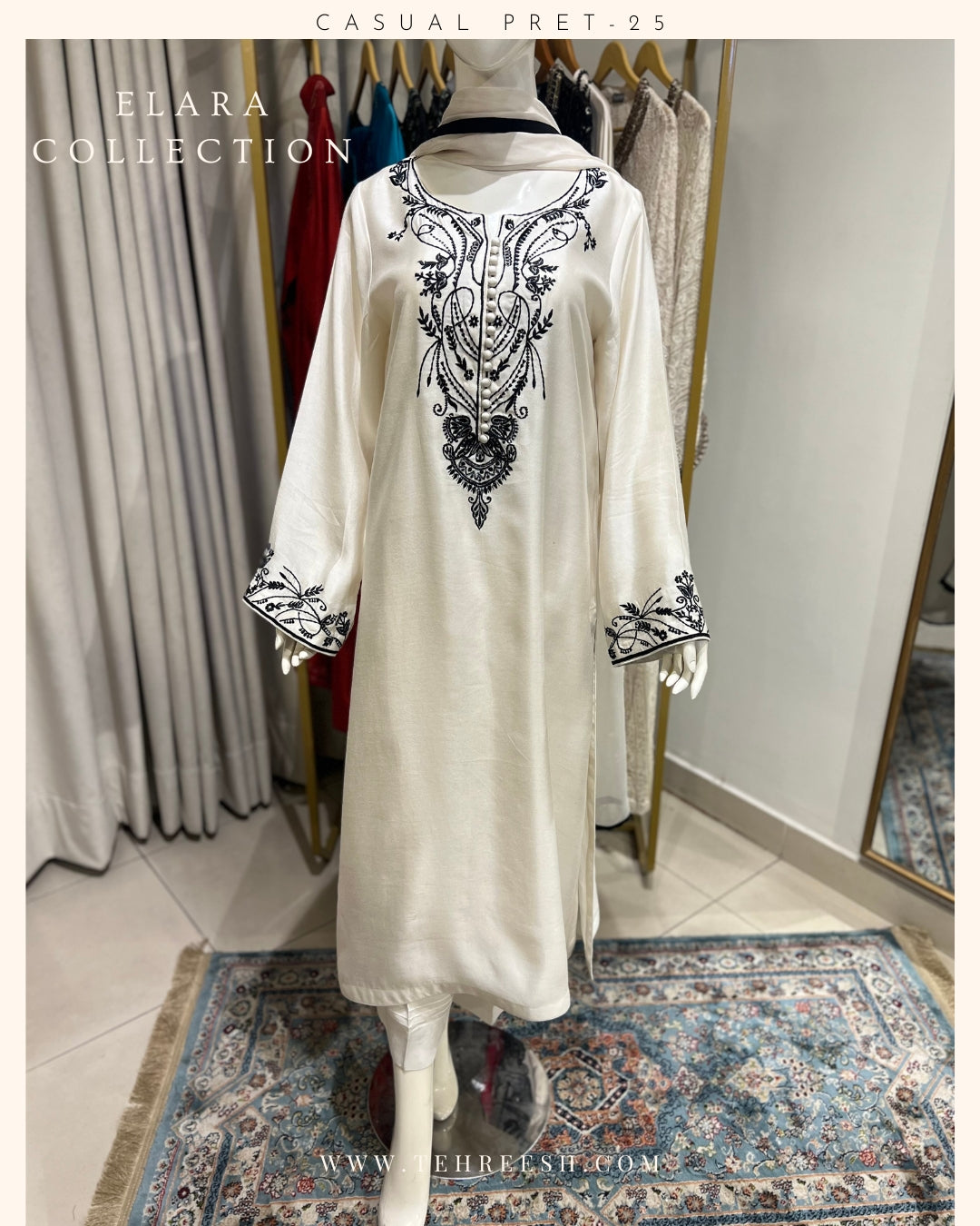 CP16-25 VANILLA- KHADDI SILK SHIRT WITH PANTS