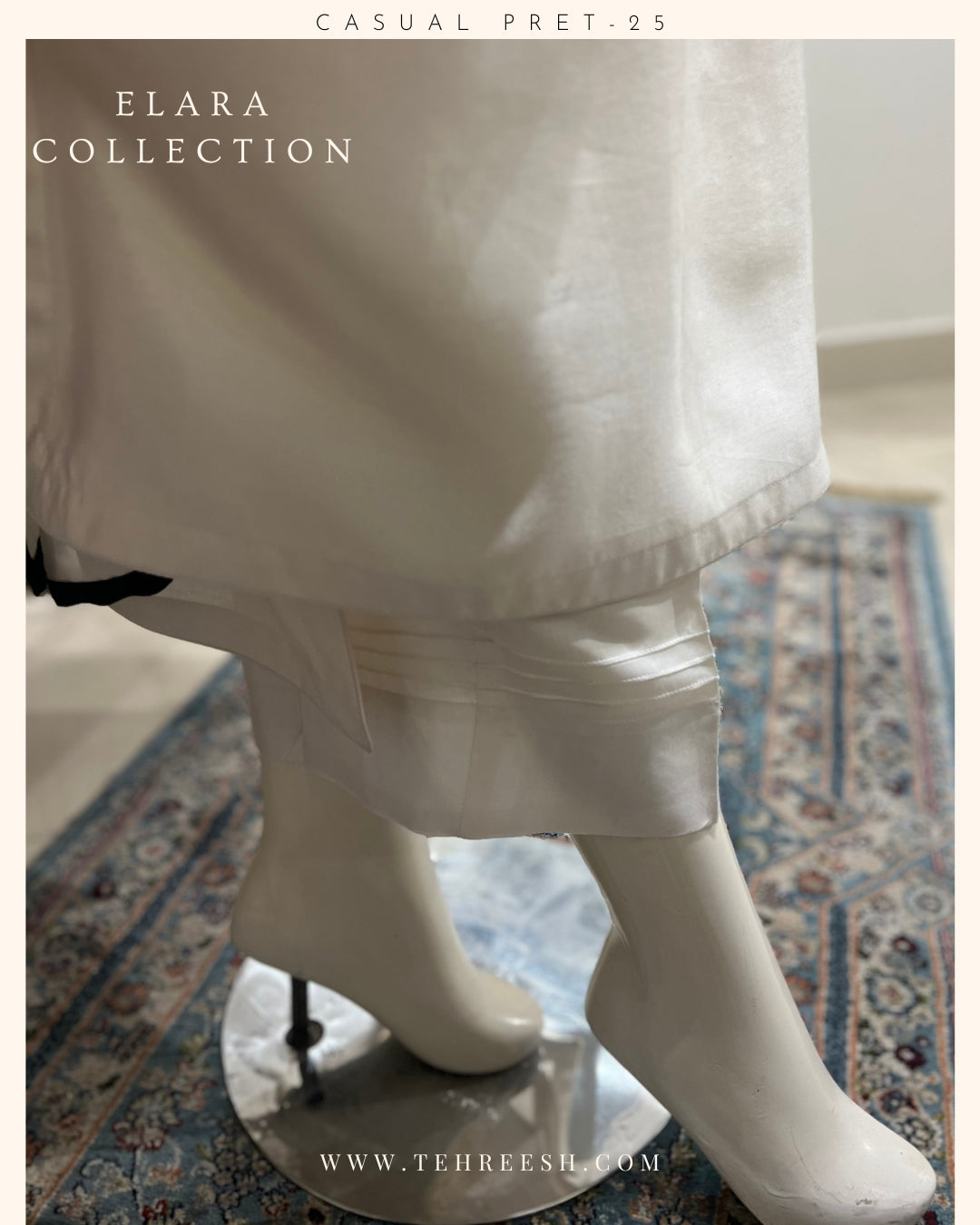 CP16-25 VANILLA- KHADDI SILK SHIRT WITH PANTS