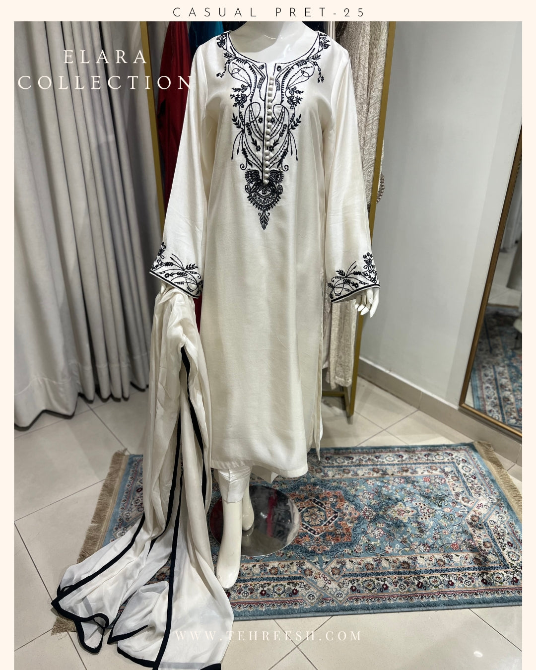CP16-25 VANILLA- KHADDI SILK SHIRT WITH PANTS