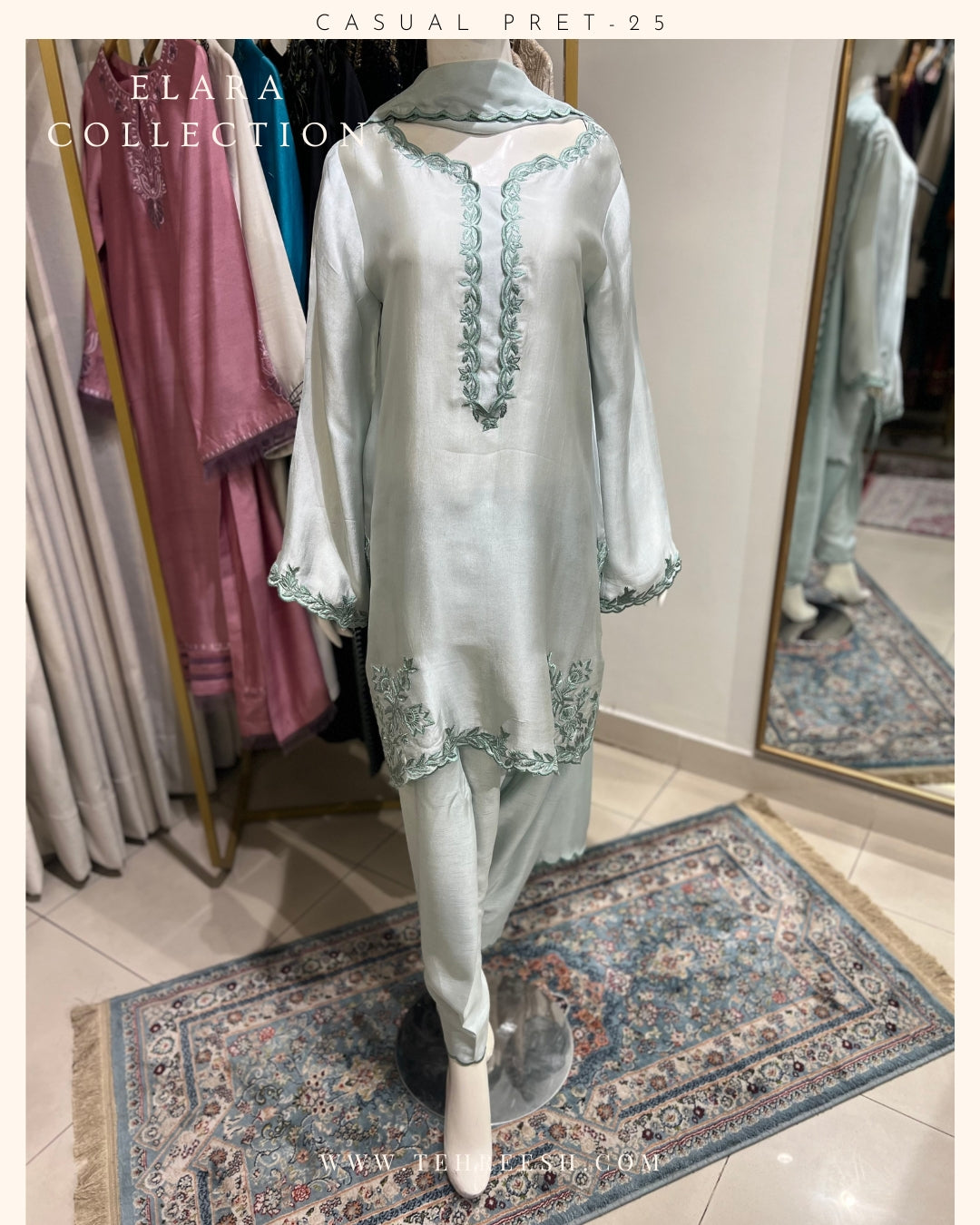 CP25-25 OPAL- TISSUE SILK SHIRT WITH SHALWAR