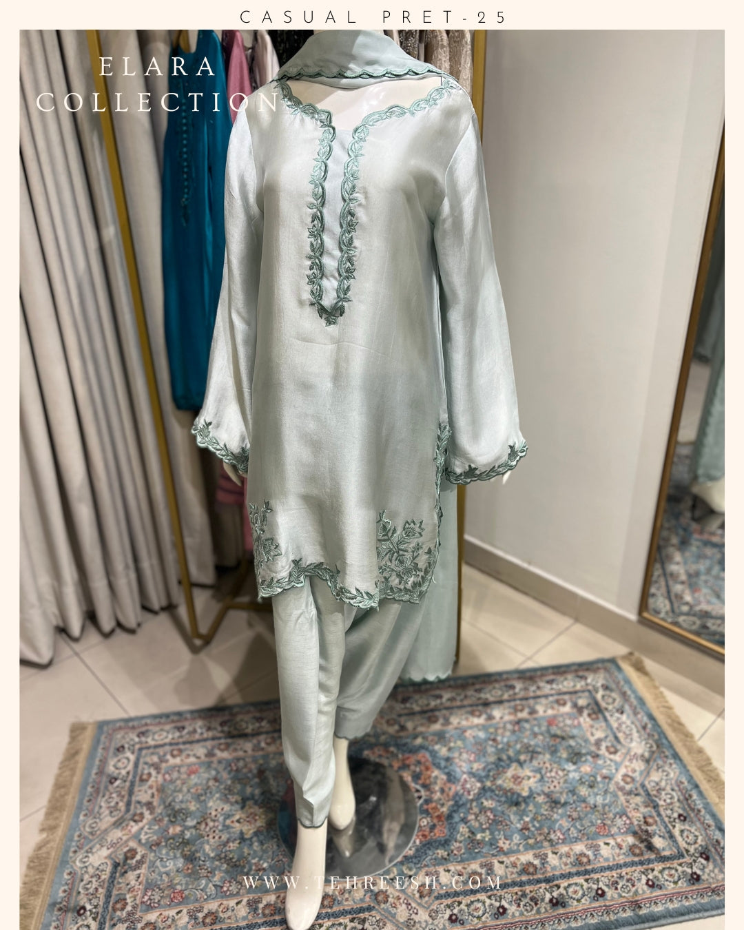 CP25-25 OPAL- TISSUE SILK SHIRT WITH SHALWAR