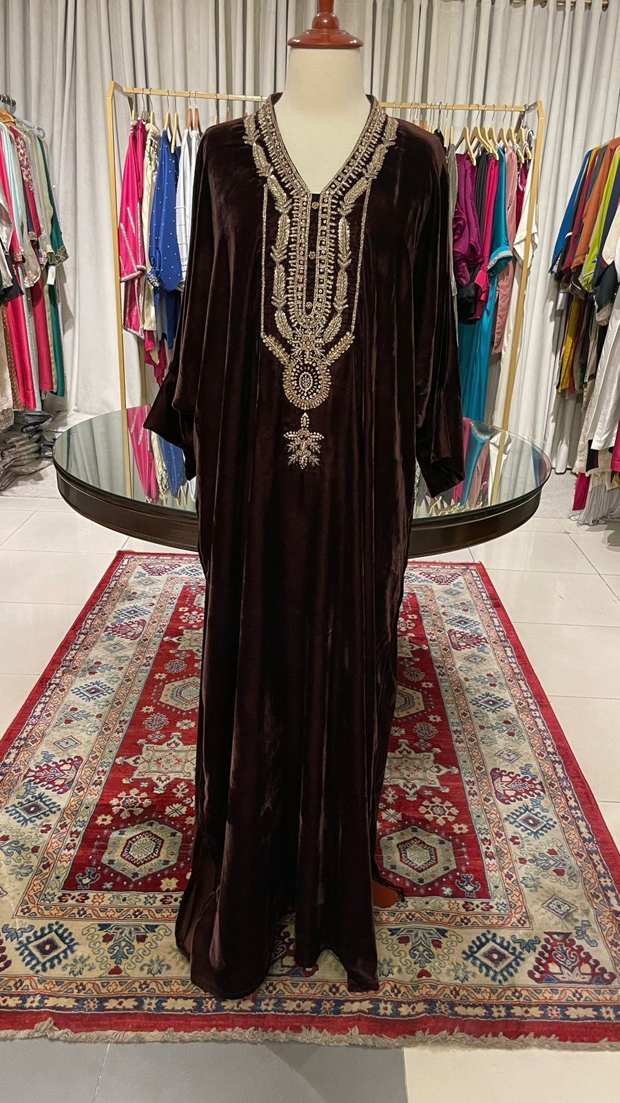 TS25-LP01 Hazel Velvet Kaftan