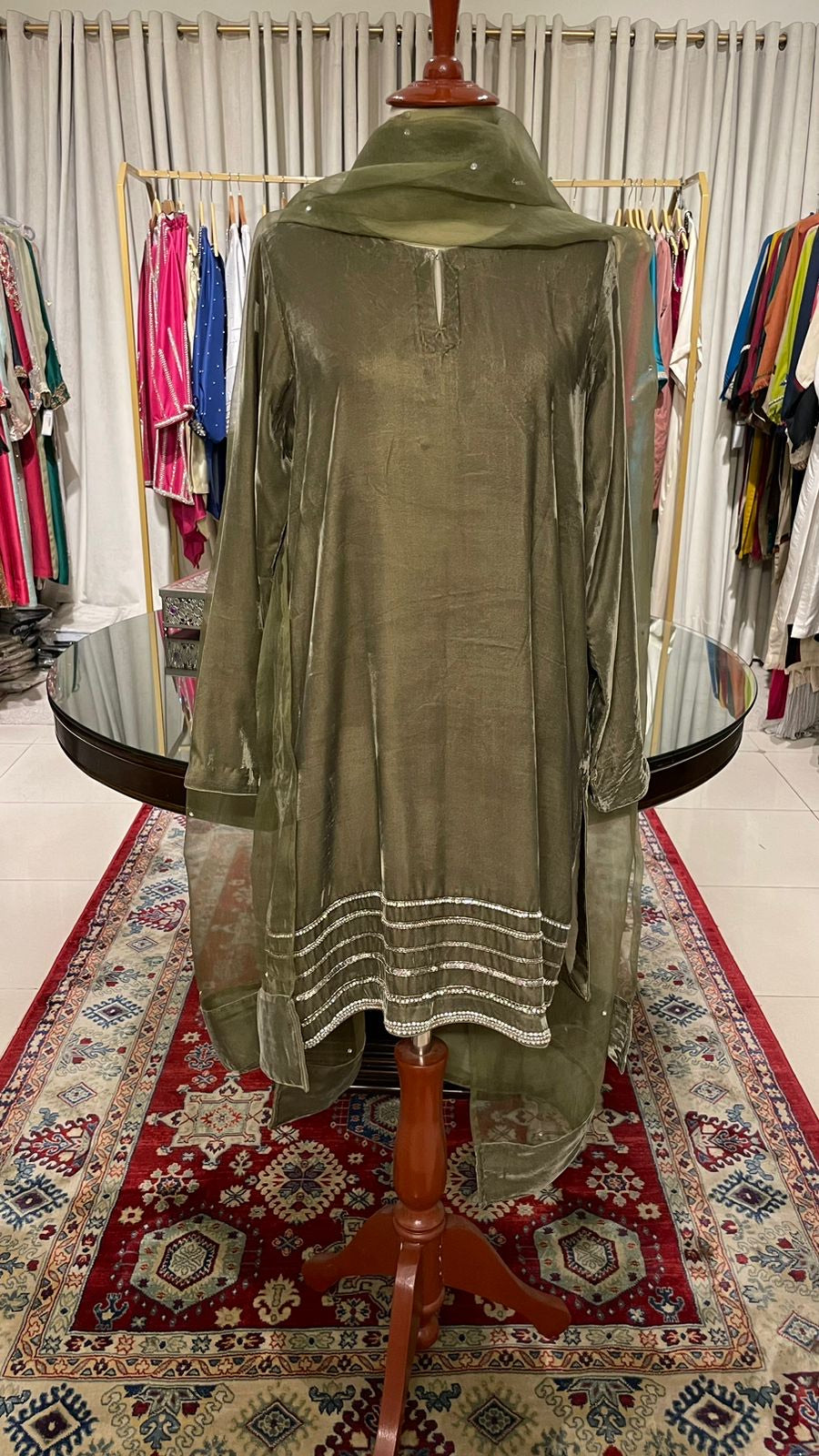 TS25-LP05 VELVET SAGE GREEN CO-ORD SET