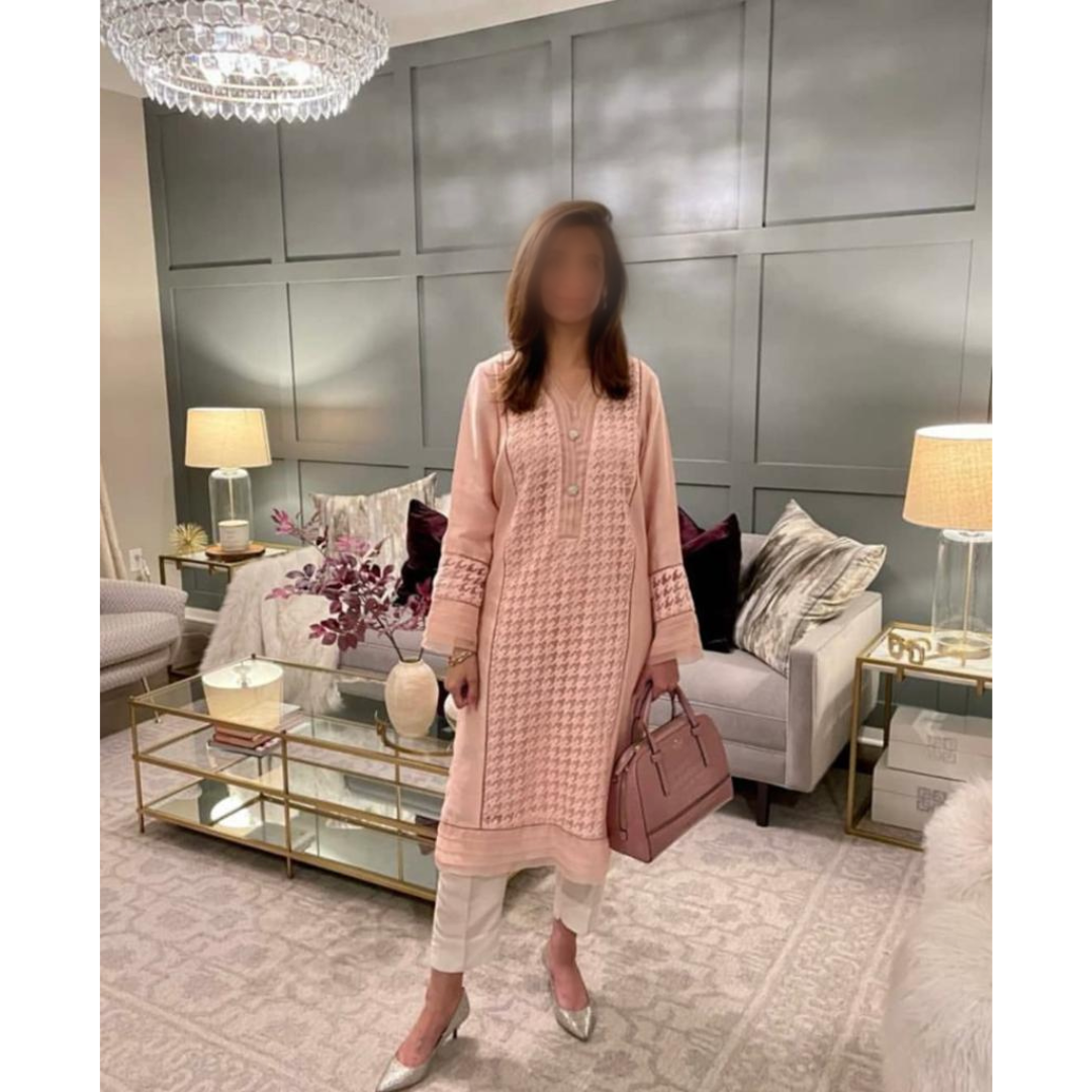 TS23-03 PINK COTTON NET ORGANZA PANEL