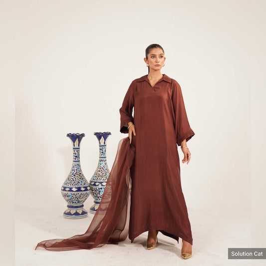 TS26-LX41 MOCHA SILK shirt and pants