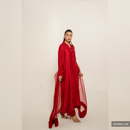 TS26-LX37 CHERRY POP Silk Shirt and Pants