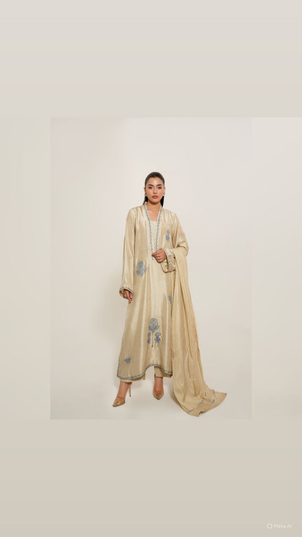 TS26-LX40 FLORACENT Raw Silk Shirt And Pants