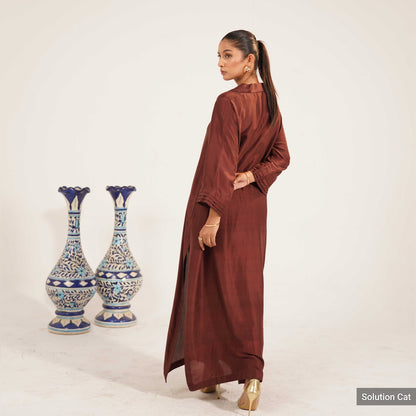 TS26-LX41 MOCHA SILK shirt and pants