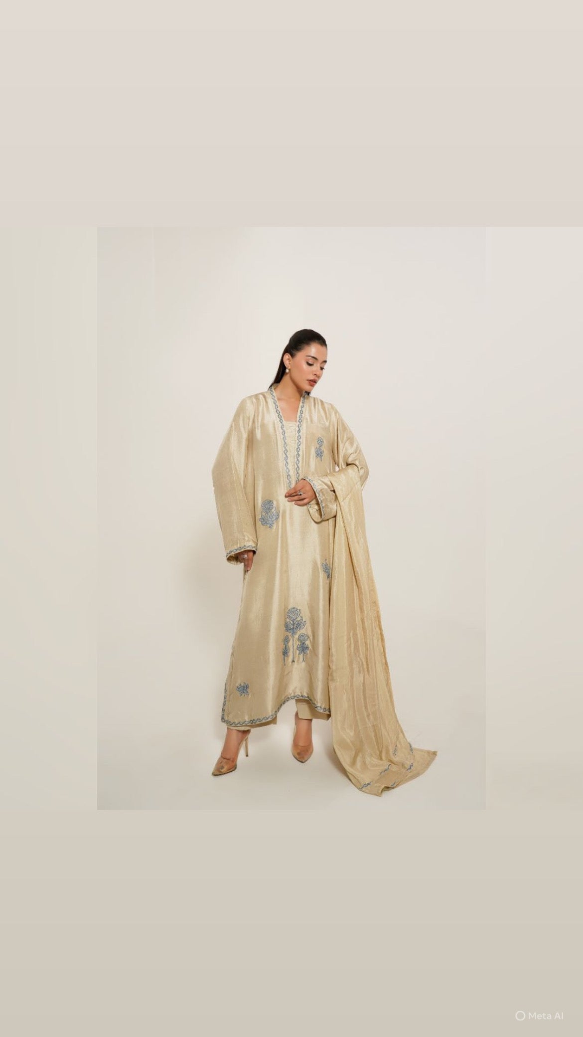 TS26-LX40 FLORACENT Raw Silk Shirt And Pants