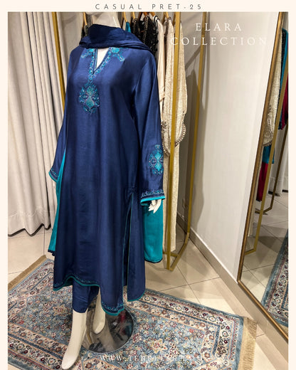 CP11-25 BASIL-  KHADDI SILK SHIRT WITH PANTS