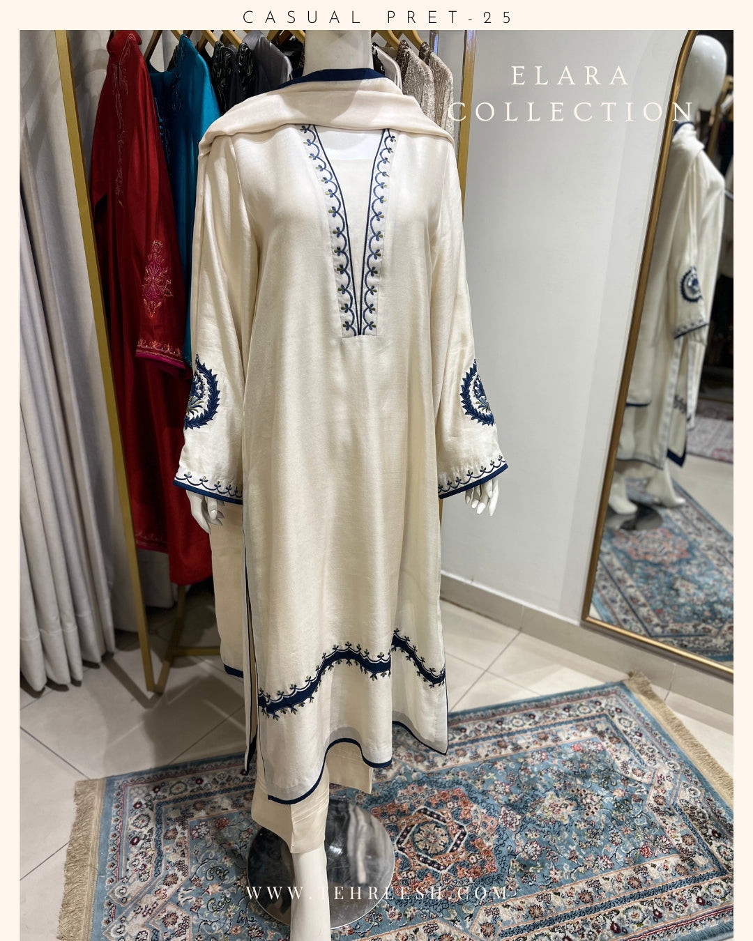 CP14-25 INDIGO- KHADDI SILK SHIRT WITH PANTS
