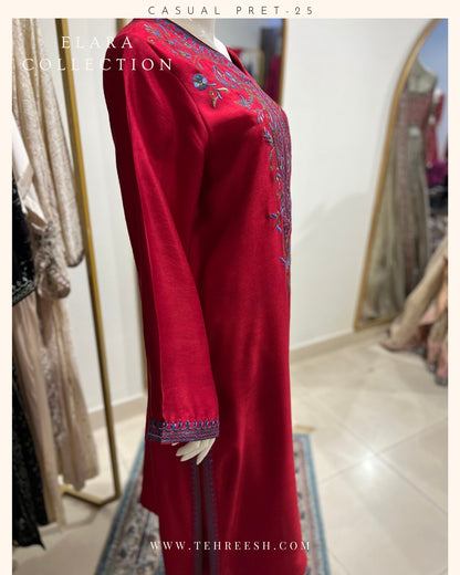 CP19-25 BLUSH- KHADDI SILK SHIRT WITH PANTS