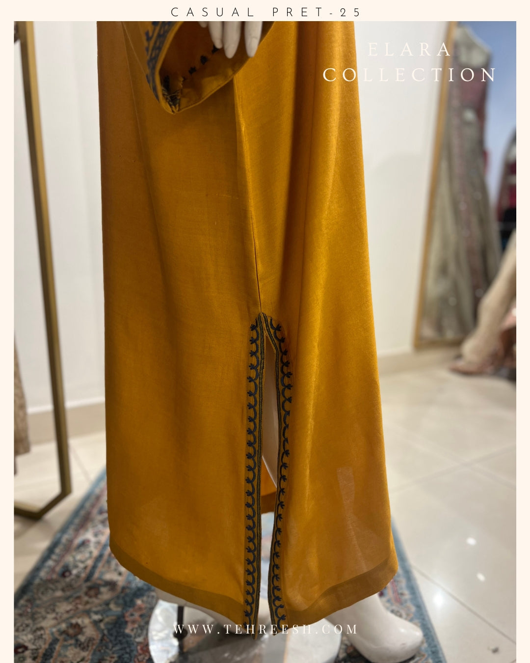 CP28-25 CARAMEL- KHADDI SILK KAFTAN