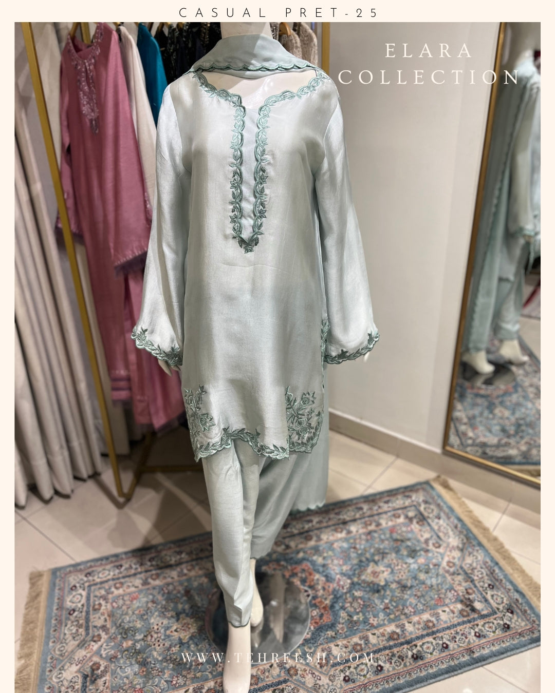 CP25-25  OPAL- TISSUE SILK SHIRT WITH SHALWAR