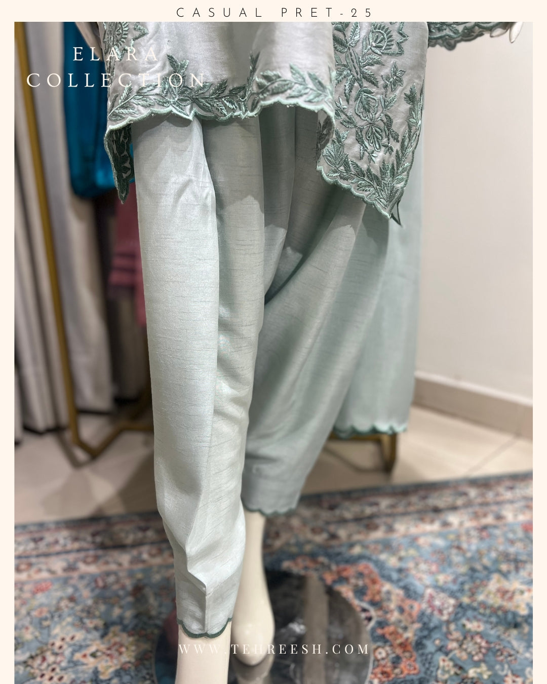 CP25-25  OPAL- TISSUE SILK SHIRT WITH SHALWAR