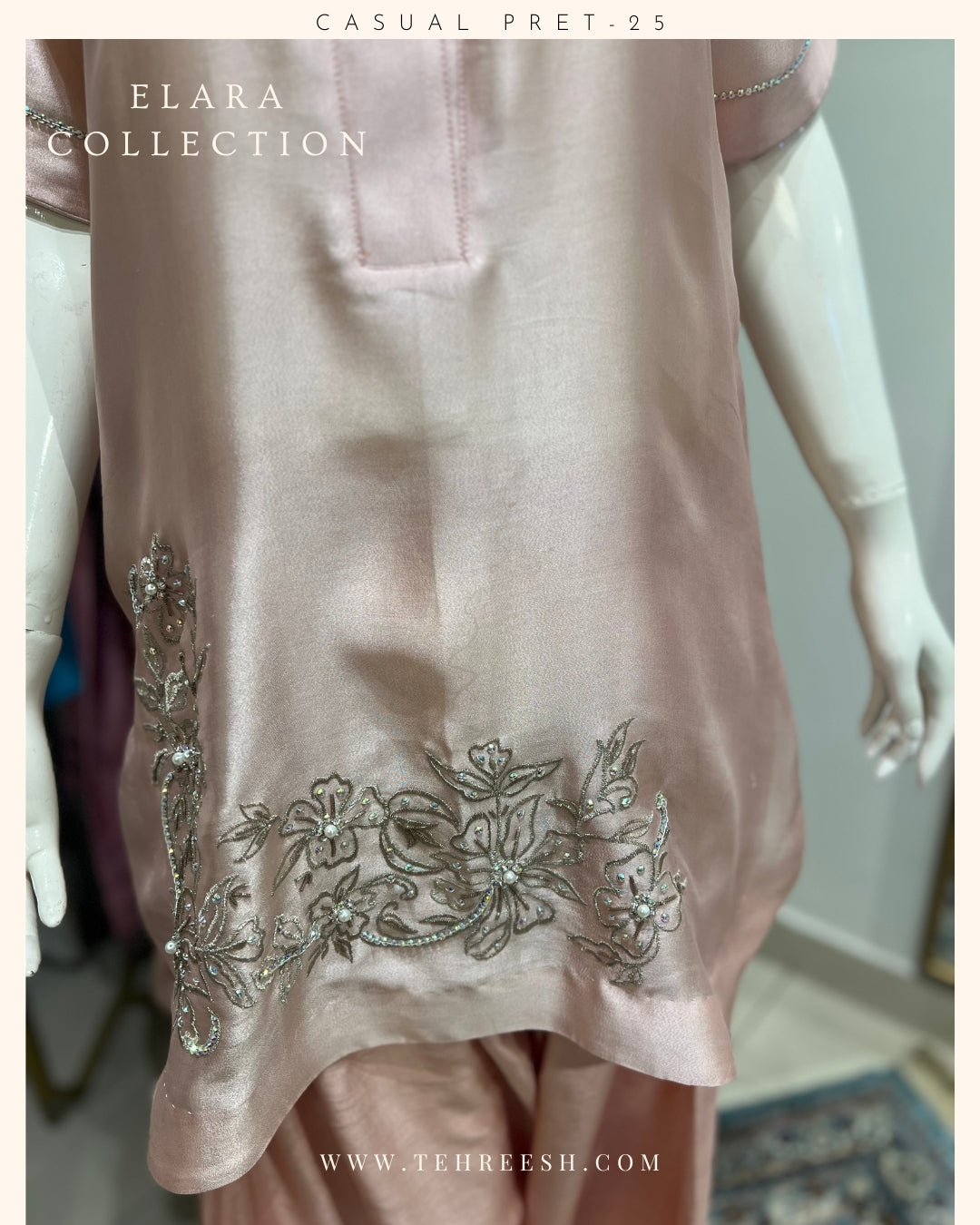 CP30-25 ROSE BLUSH-TISSUE SILK SHIRT WITH PANTS