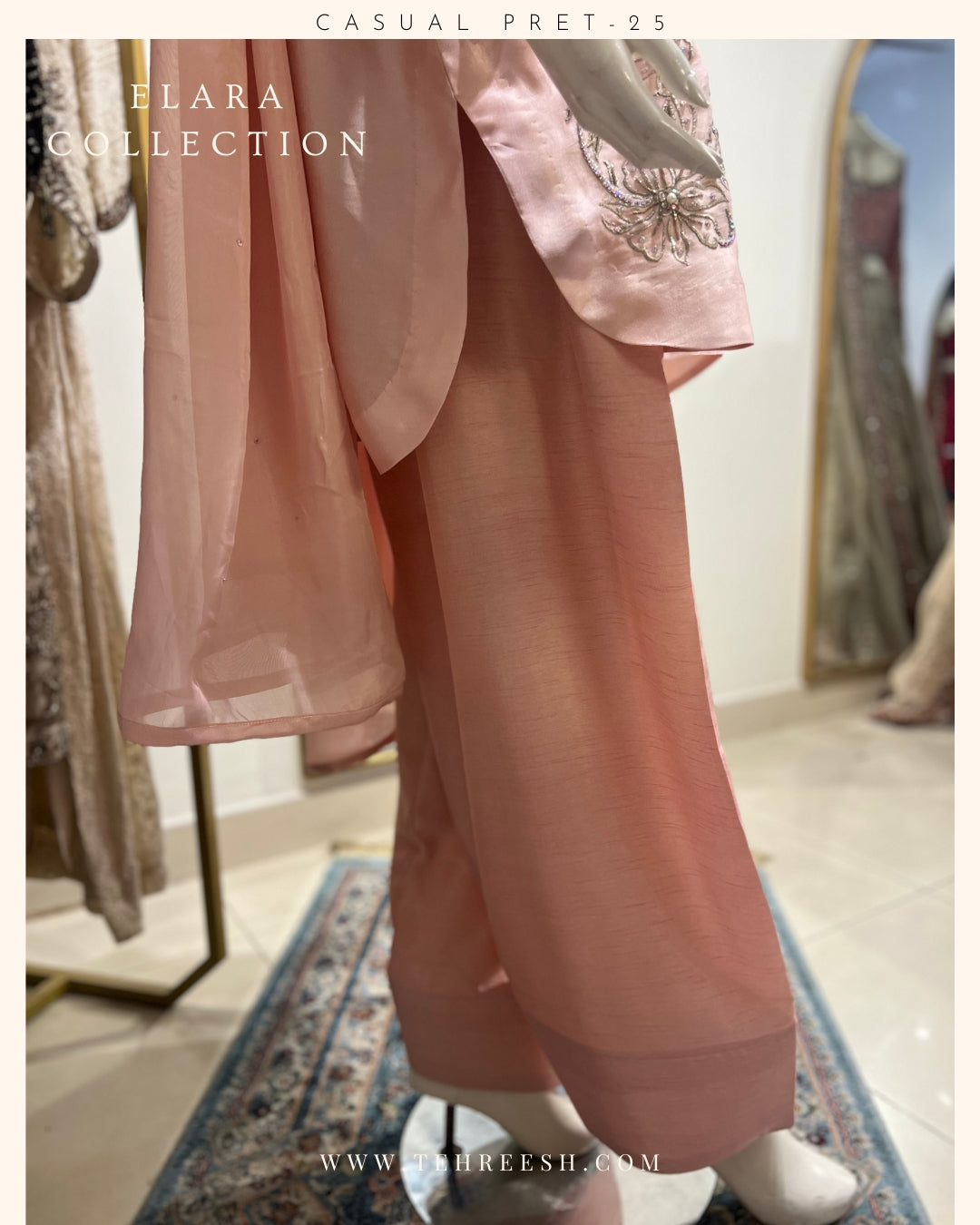 CP30-25 ROSE BLUSH-TISSUE SILK SHIRT WITH PANTS