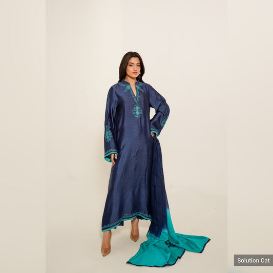 CP11-25 BASIL-  KHADDI SILK SHIRT WITH PANTS
