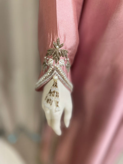 LP13-25 – Blush Pink Tissue Silk Kaftan