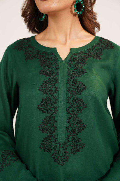 TS25-W63 PASHMINA ANCHOR EMBROIDERED SHIRT