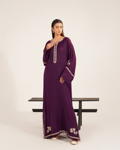 TS25-W83 PASHMINA TILA EMBROIDERED KAFTAN