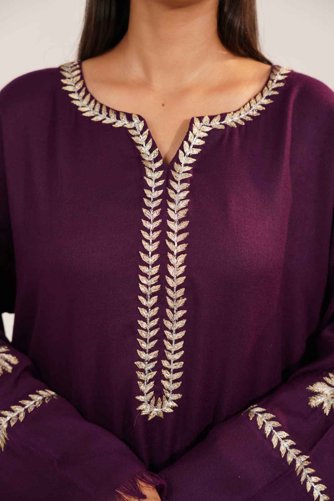 TS25-W83 PASHMINA TILA EMBROIDERED KAFTAN