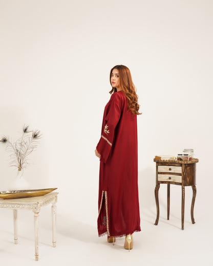 TS25-W84 PASHMINA TILA EMBROIDERED KAFTAN