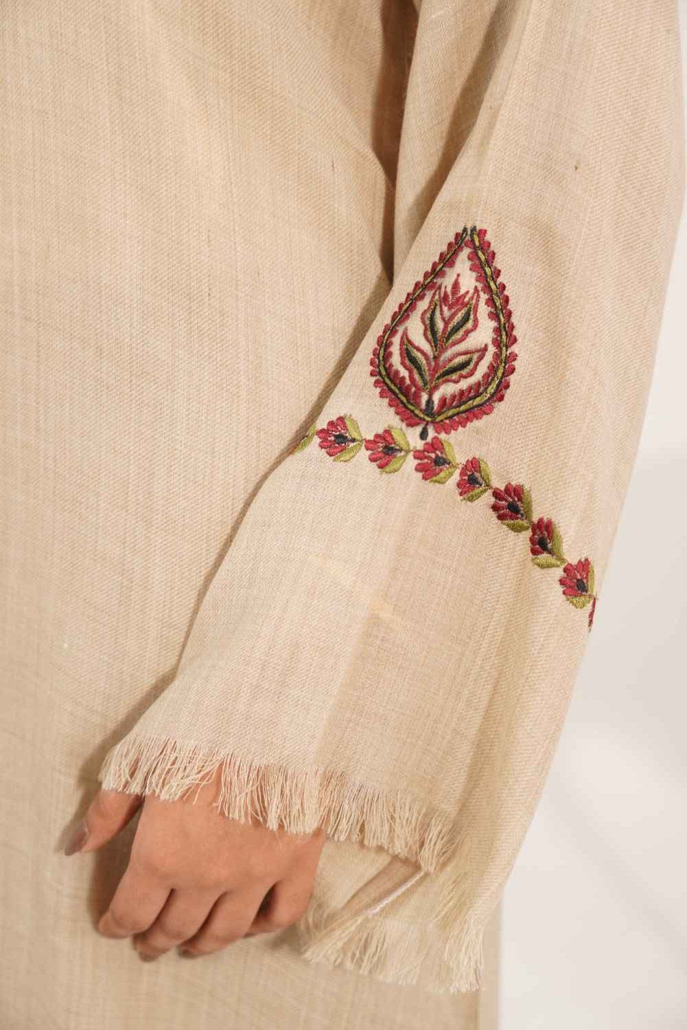 TS25-W77 PASHMINA EMBROIDERED KAFTAN