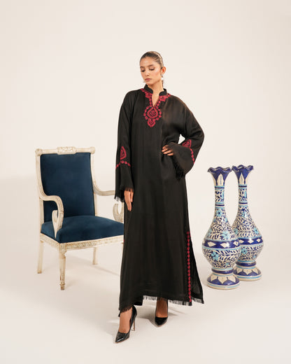 TS25-W75 PASHMINA EMBROIDERED KAFTAN