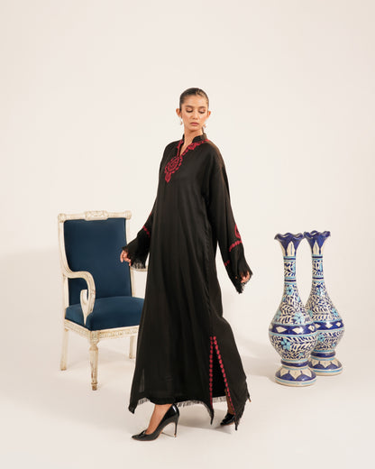 TS25-W75 PASHMINA EMBROIDERED KAFTAN