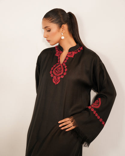 TS25-W75 PASHMINA EMBROIDERED KAFTAN