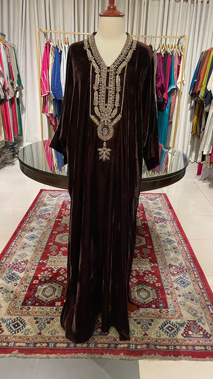 TS25-LP01 Hazel Velvet Kaftan