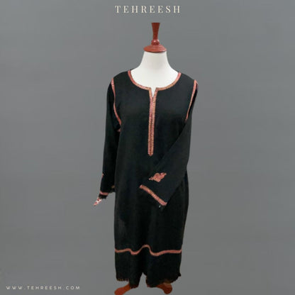 TS23-03 HAND EMBROIDERED PASHMINA KURTA